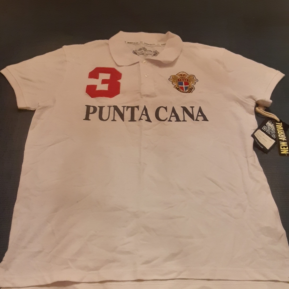 Robin Ruth Punta Cana Crest Polo Shirt, 100% Cotton Pique,Limited Edition,NOSWT